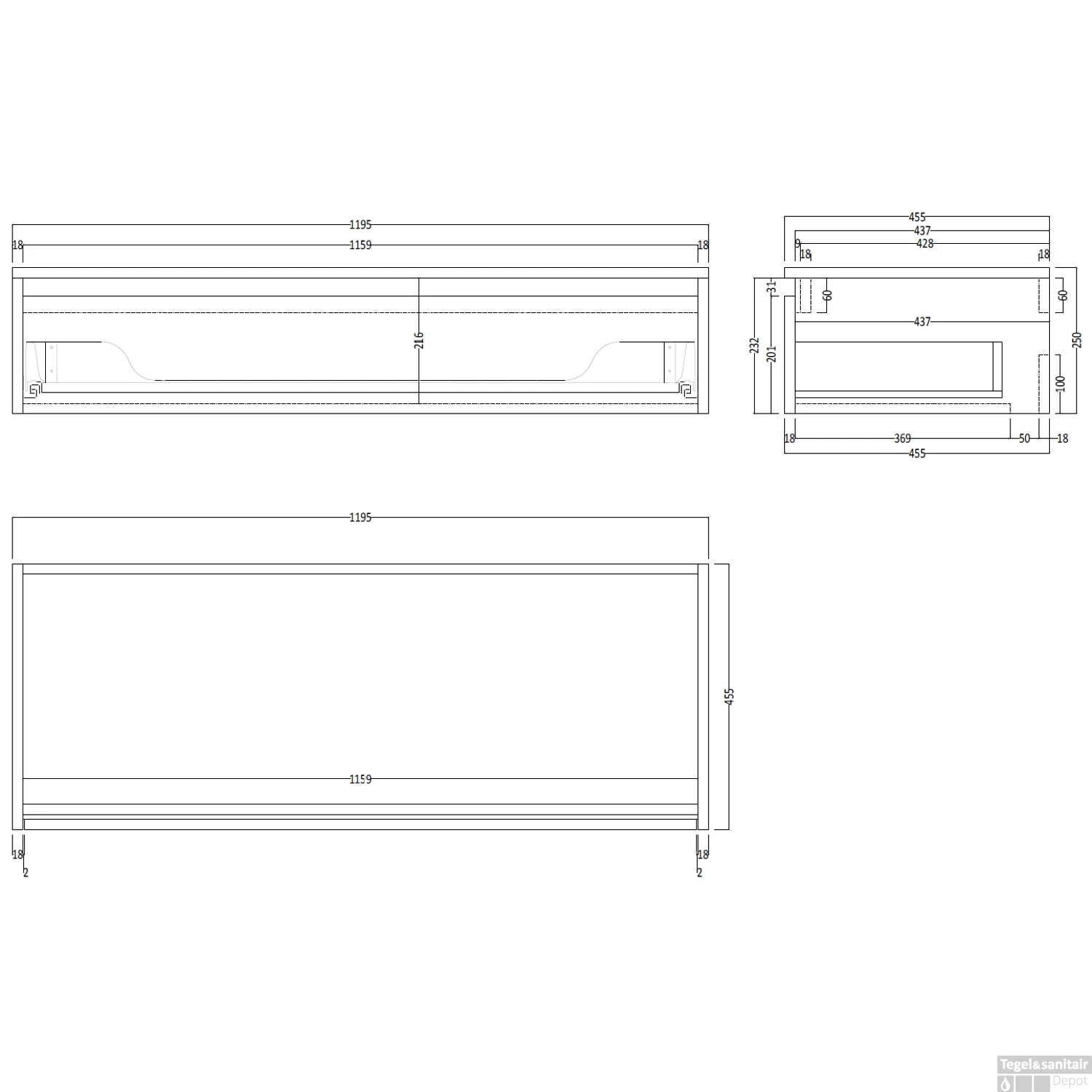 Badkamermeubelset Gliss Design Calypso 120 Cm Rustiek Eiken 3 Badkamermeubelset Gliss Design Calypso 120 Cm Rustiek Eiken - Afbeelding 3