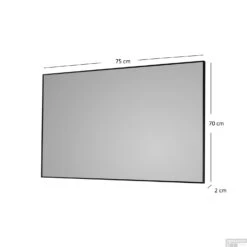 Badkamerspiegel Sanicare Q-Mirrors 75x70x2cm Alu -SEALSKIN Winkel badkamerspiegel q sanicare 75x70cm zwart tech 3
