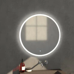 Badkamerspiegel Rond LED Verlichting Rondom Sanitop Edge Ø80 Cm