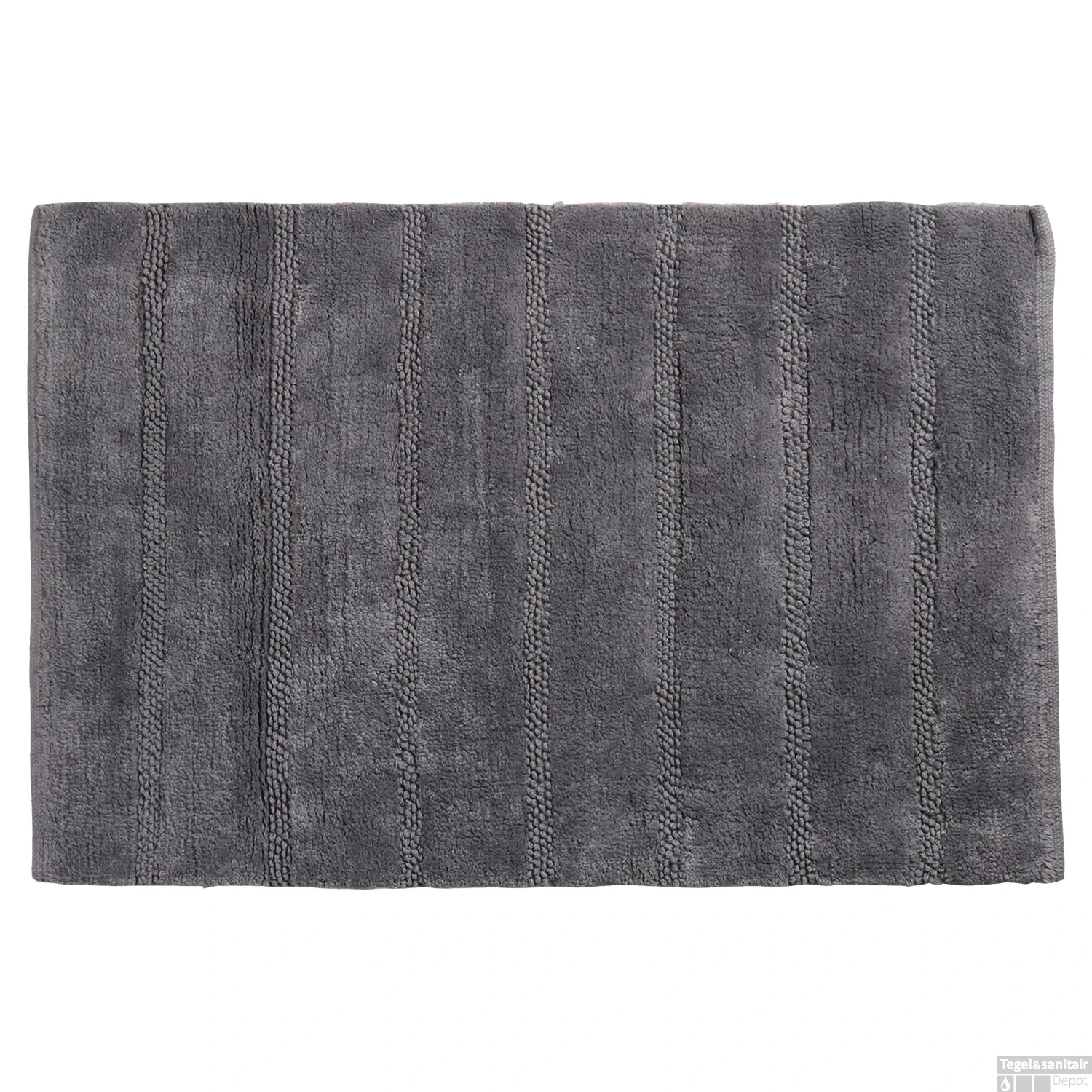 Badmat Differnz Stripes 45x75 Cm Katoen Grijs
