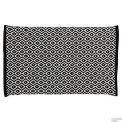 Badmat Differnz Wales 50x80 Cm Katoen Zwart