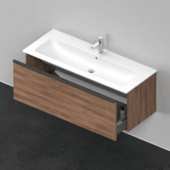 Badmeubel Duravit D-Neo Wand 121x46.2x44 Cm Mat Noten -SEALSKIN Winkel badmeubel duravit d neo wand 1210x462x440 mm mat noten 8