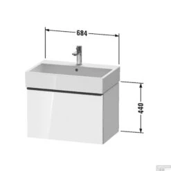 Badmeubel Duravit D-Neo Wand 68.4x44.2x44 Cm Mat Wit -SEALSKIN Winkel badmeubel duravit d neo wand 684x442x440 mm mat wit tech