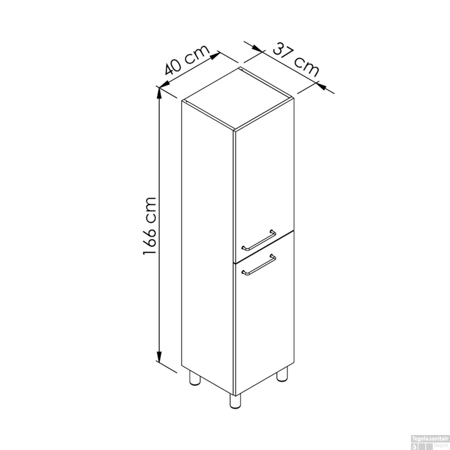 Badmeubelkast Allibert Kobo 40 Cm Chene Arlington 3 Badmeubelkast Allibert Kobo 40 Cm Chene Arlington - Afbeelding 3