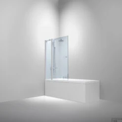 Badwand Van Rijn ST02 Klapwand + Vaste Wand 120x150 Cm Helder Glas 6 Mm Chroom -SEALSKIN Winkel badwand van rijn st02 klapwand vaste wand 120x150 cm helder glas 6 mm chroom shop