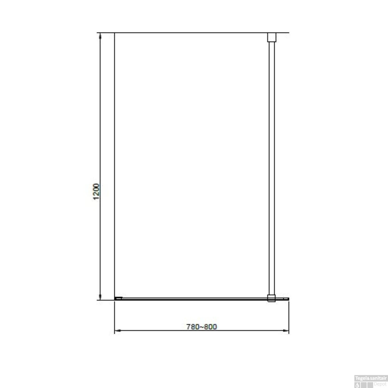 Badwand Van Rijn ST04 Helder Glas 8 Mm Aluminium Zwart Profiel 80x160 Cm 4 Badwand Van Rijn ST04 Helder Glas 8 Mm Aluminium Zwart Profiel 80x160 Cm - Afbeelding 4