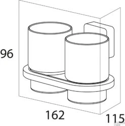 Bekerhouder Dubbel Tiger Impuls RVS -SEALSKIN Winkel bekerhouder dubbel tiger impuls rvs4008913852415 2 copy