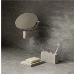 Wandspiegel Blomus Lamura Mourning Dove -SEALSKIN Winkel blomus marmeren wandspiegel lamura mourning dove sfeer2