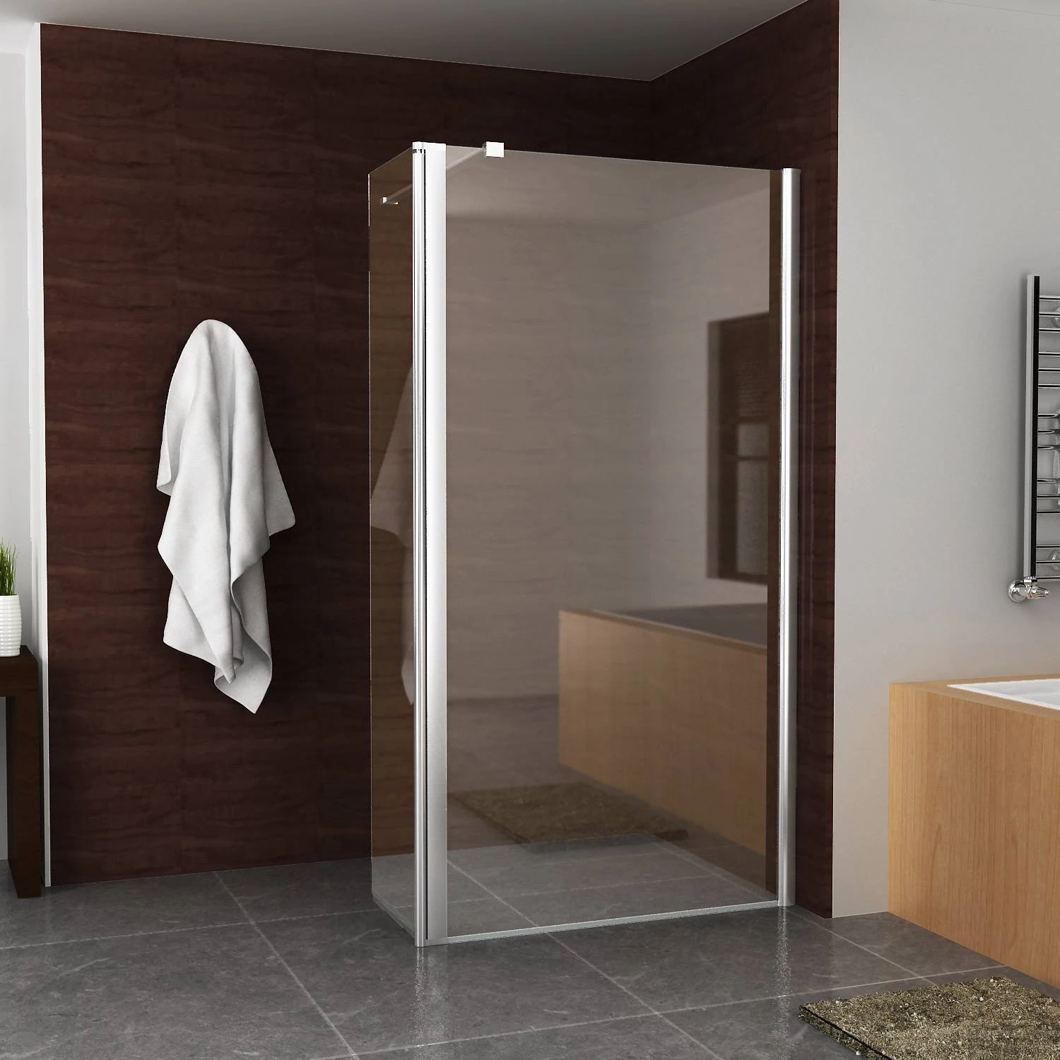 BWS Apollo Zijwand Met Schanierend Glasprofiel 40x200 Cm 10mm NANO Glas 3 BWS Apollo Zijwand Met Schanierend Glasprofiel 40x200 Cm 10mm NANO Glas - Afbeelding 3