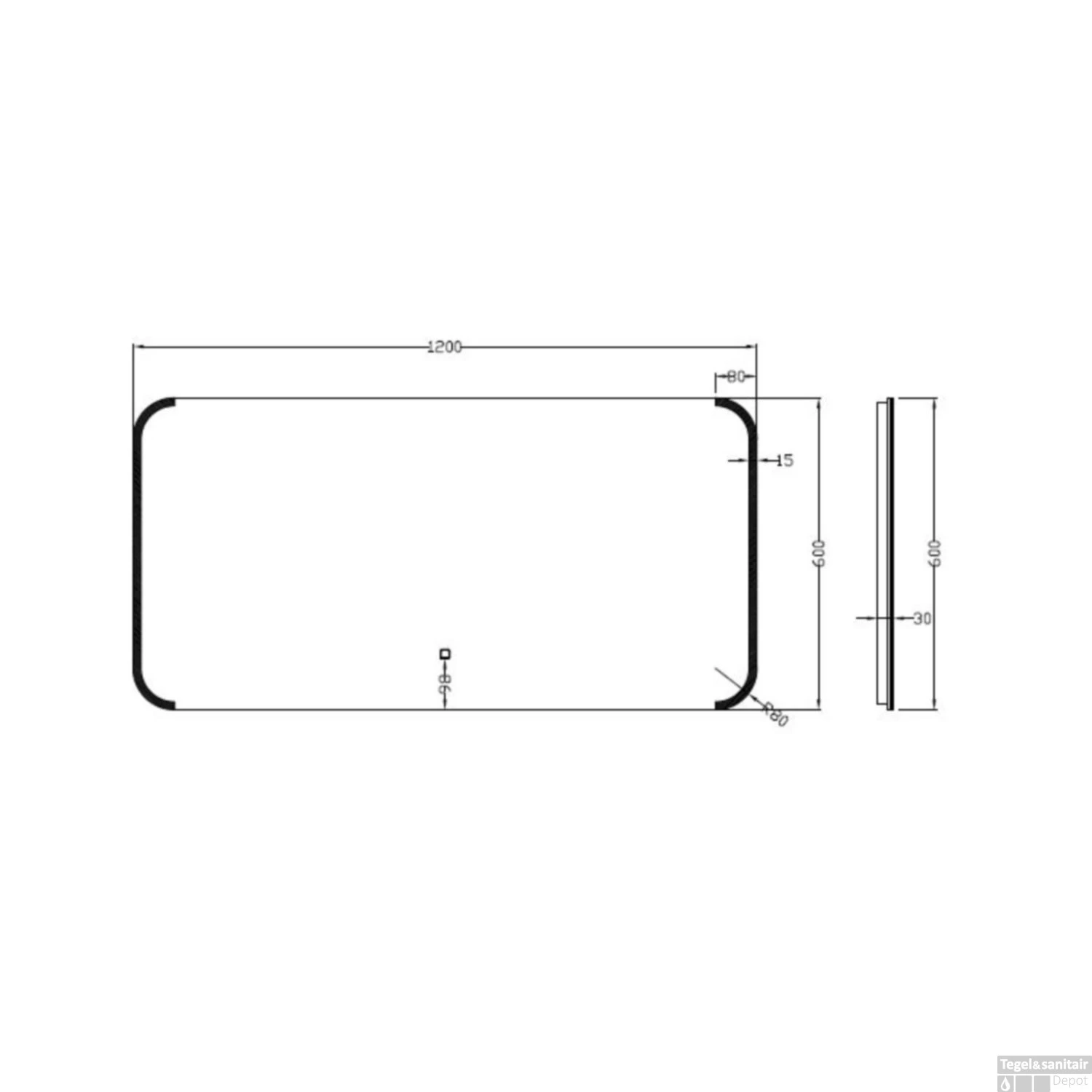 BWS Dimbare LED Spiegel Condensvrij 60x120 Cm 2 BWS Dimbare LED Spiegel Condensvrij 60x120 Cm - Afbeelding 2