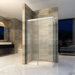 BWS Douchecabine Softclose 2.0 140x140 Cm Met Nisdeur En Zijwand 8mm Aluminium NANO Coating