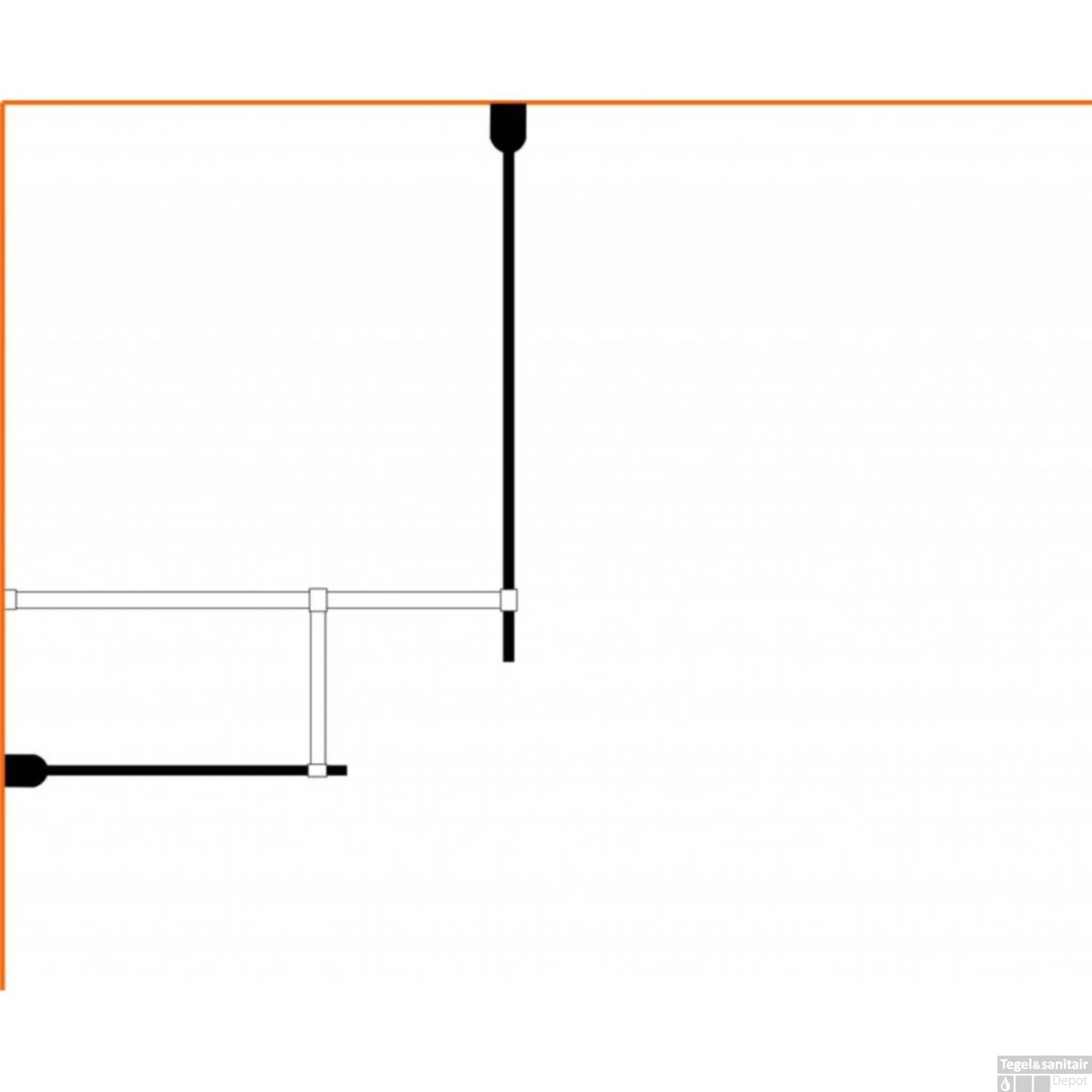 BWS Frame Wandbeugel Inkortbaar 150 Cm Mat Zwart 2 BWS Frame Wandbeugel Inkortbaar 150 Cm Mat Zwart - Afbeelding 2