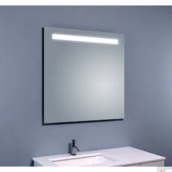BWS LED Spiegel Liga Met Lichtschakelaar 80x80x3.1 Cm (incl Bevestigingsmateriaal)