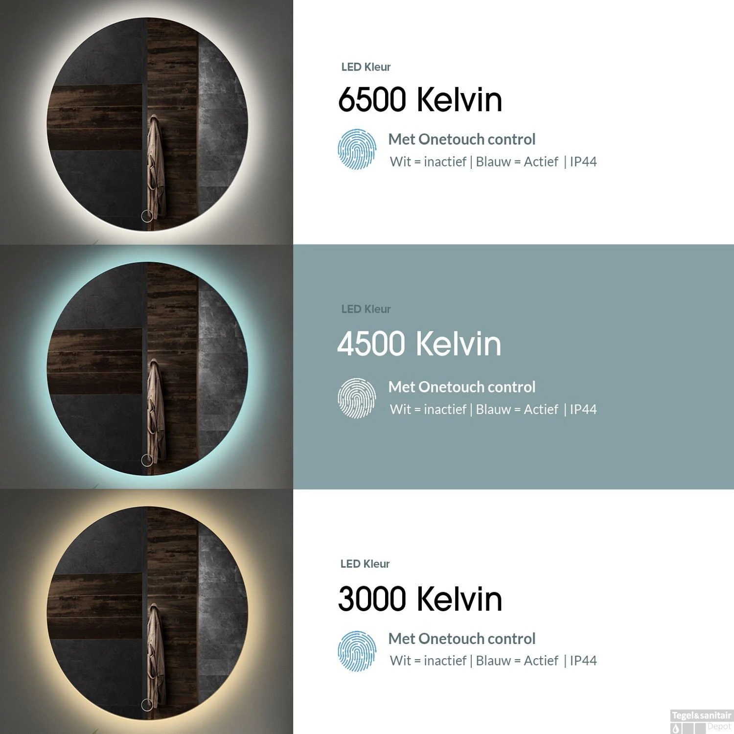 Spiegel Gliss Design Decora Horizontaal Standaard LED Verlichting 140cm 3 Spiegel Gliss Design Decora Horizontaal Standaard LED Verlichting 140cm - Afbeelding 3