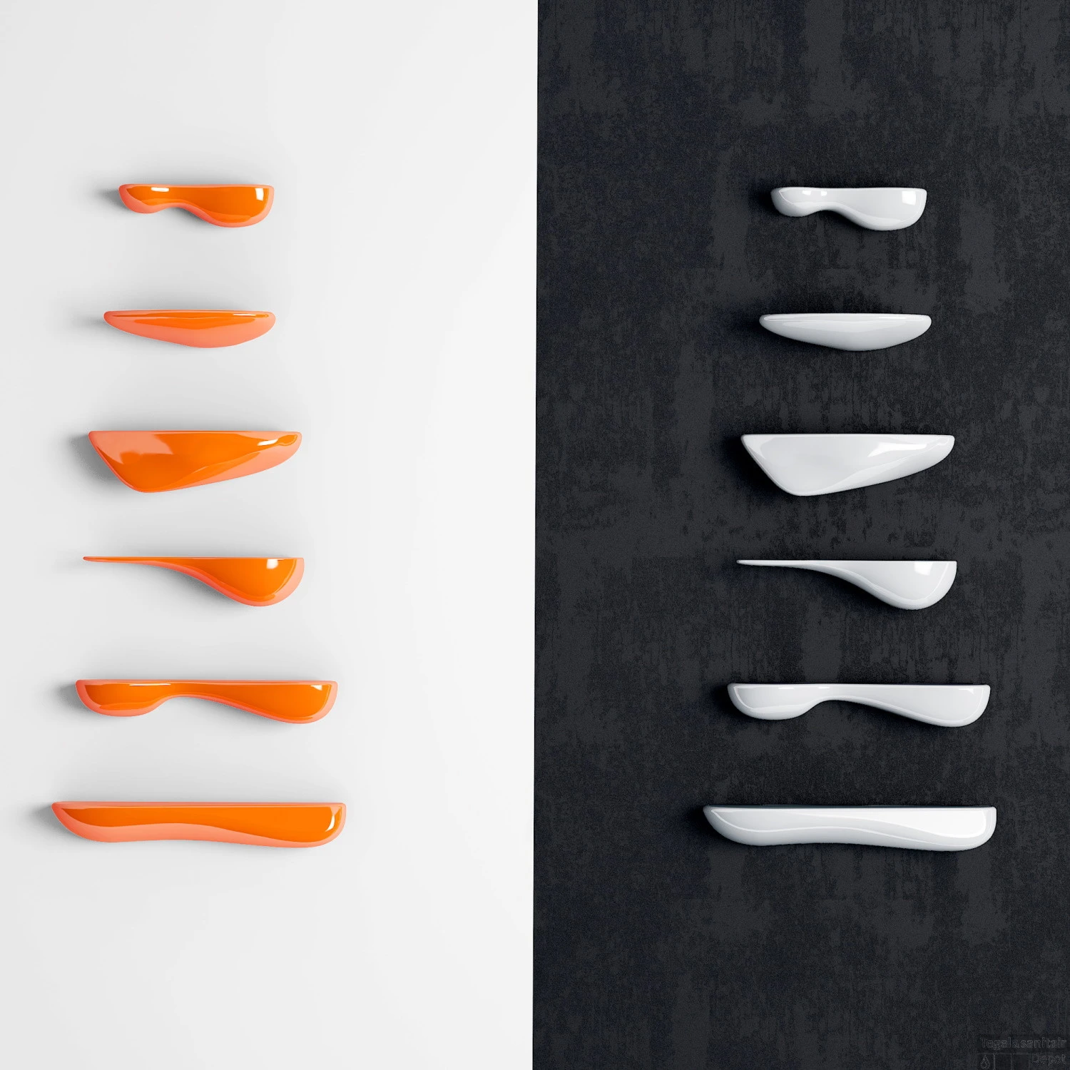 Planchet Clou Cliff 32cm Keramiek Glans Wit 7 Planchet Clou Cliff 32cm Keramiek Glans Wit - Afbeelding 7