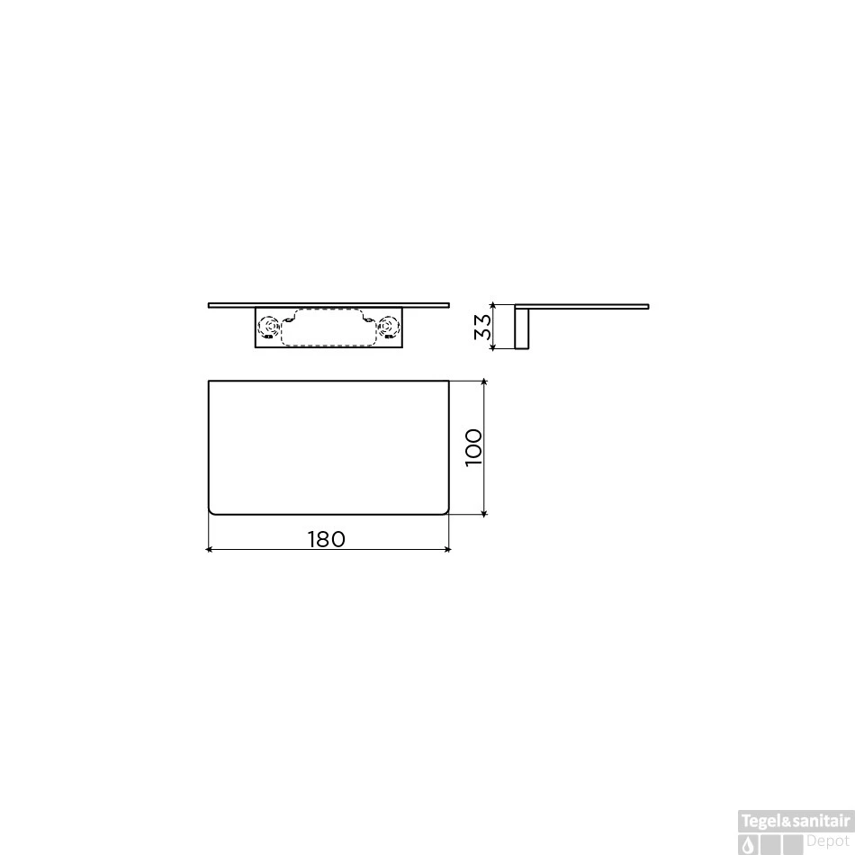 Clou Sjokker Telefoon Douche Planchet Wandmodel RVS 18x10x3.3cm 3 Clou Sjokker Telefoon Douche Planchet Wandmodel RVS 18x10x3.3cm - Afbeelding 3