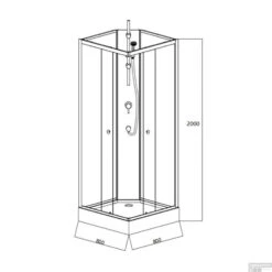 Complete Douchecabine VM Khone I 80x80x207 Cm Hoekinstap Mat Wit 5 Complete Douchecabine VM Khone I 80x80x207 Cm Hoekinstap Mat Wit -SEALSKIN Winkel complete douchecabine vm khone i 80x80x207 cm hoekinstap mat wit tech