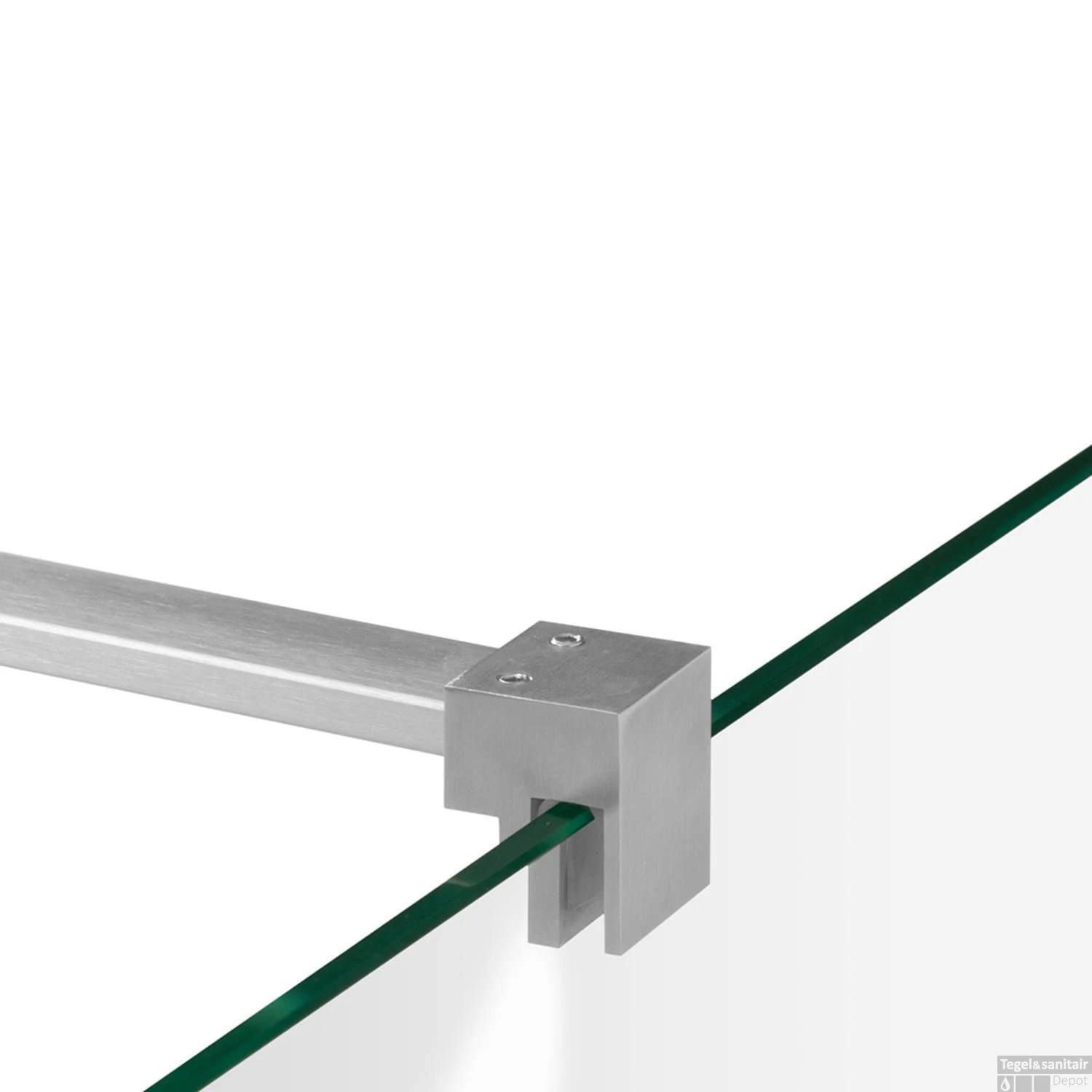 Nisdeur Compleet Just Creating Profielloos 2-Delig (Draaideur Bevestigd Op Inloopwand) 190x200 Cm 120/70 RVS 3 Nisdeur Compleet Just Creating Profielloos 2-Delig (Draaideur Bevestigd Op Inloopwand) 190x200 Cm 120/70 RVS - Afbeelding 3