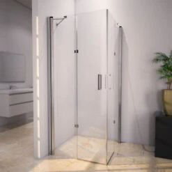 Douchecabine Sanilux Hoek Vierkant Met Hoekinstap 100x100cm 8mm