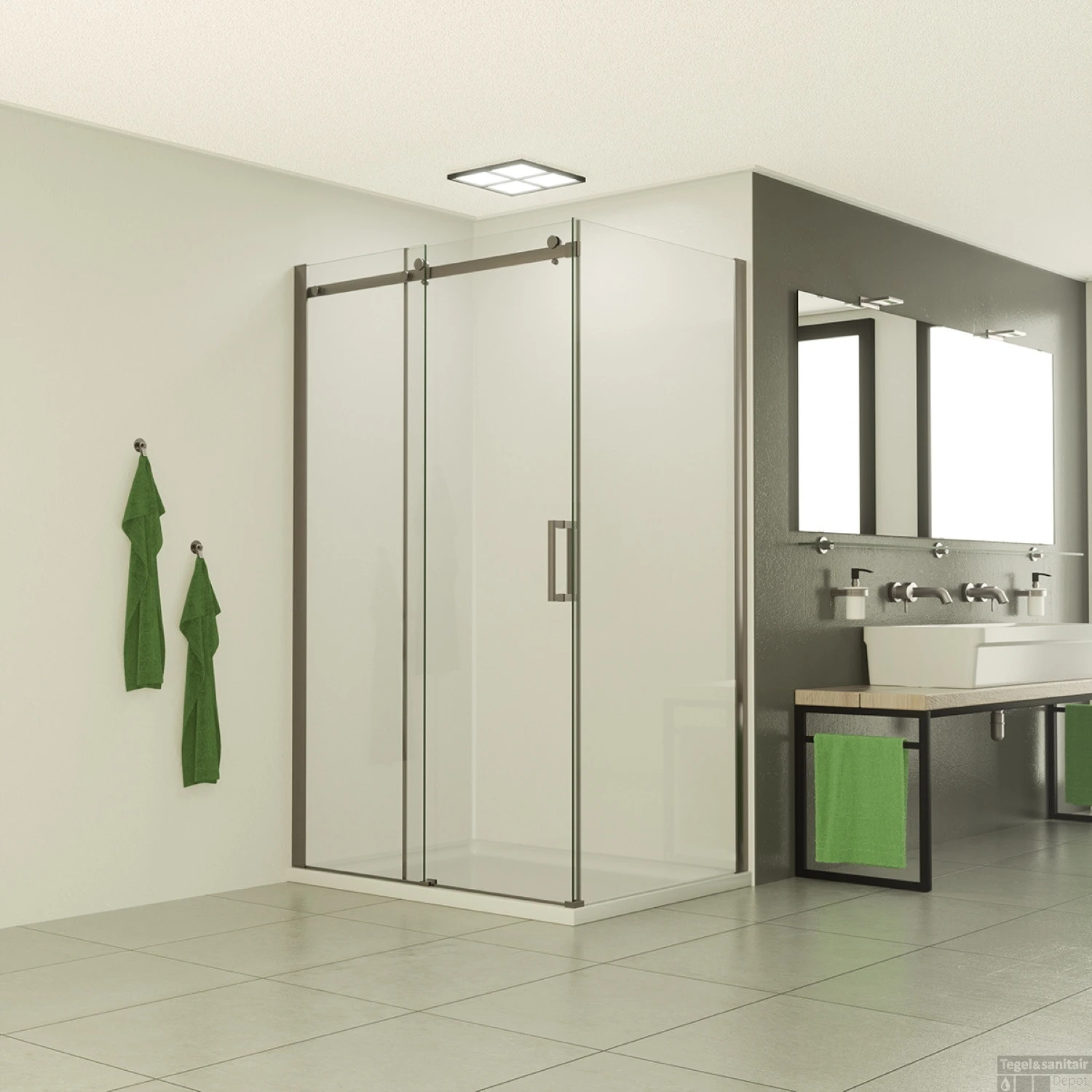 Douchecabine Boss & Wessing Supreme 110x100 Cm Nano Coating RVS Profiel 6 Douchecabine Boss & Wessing Supreme 110x100 Cm Nano Coating RVS Profiel - Afbeelding 6