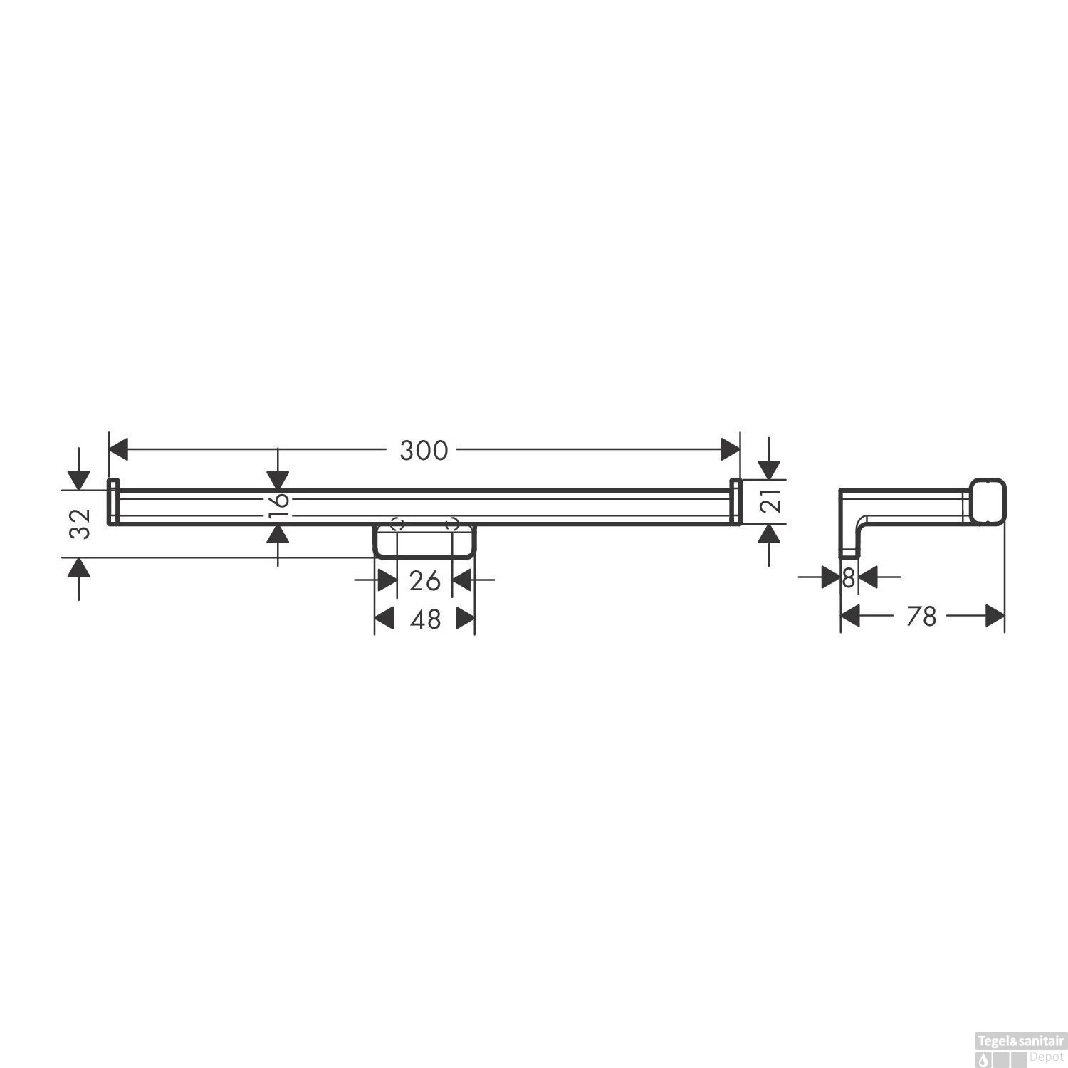 Dubbele Toiletrolhouder HansGrohe AddStoris Chroom 2 Dubbele Toiletrolhouder HansGrohe AddStoris Chroom - Afbeelding 2