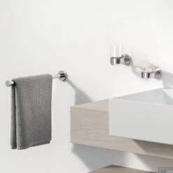 Glashouder Geesa Nemox Met Glas Chroom -SEALSKIN Winkel glashouder geesa nemox met glas chroom sfeer 2