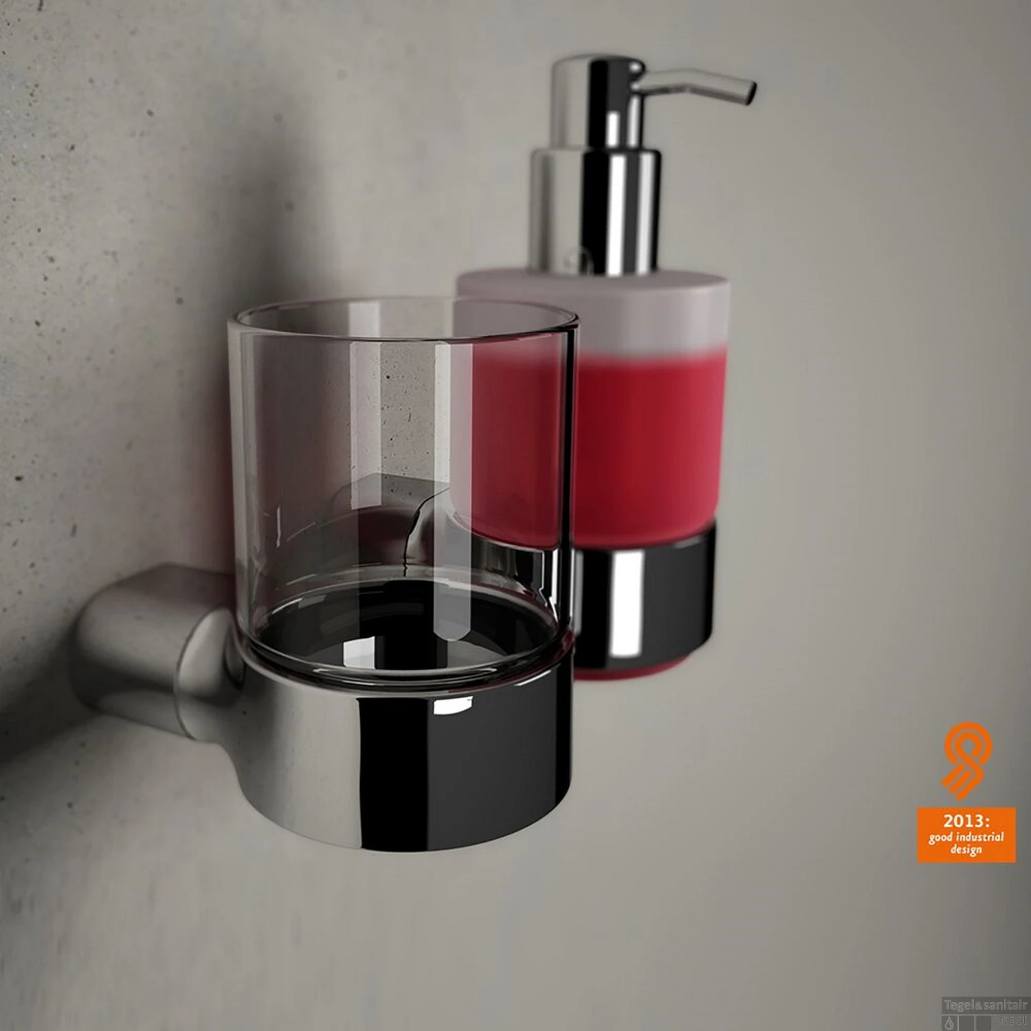 Glashouder Geesa Wynk Met Glas Chroom 3 Glashouder Geesa Wynk Met Glas Chroom - Afbeelding 3