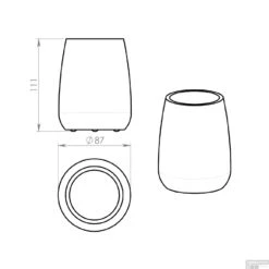 Tandenborstelhouder Sapho Gemini Vrijstaand 11.1x8.7 Cm Polyresin Wit -SEALSKIN Winkel gm9802 tandenborstelhouder sapho gemini vrijstaand 11.1x8.7 cm polyresin wit 3