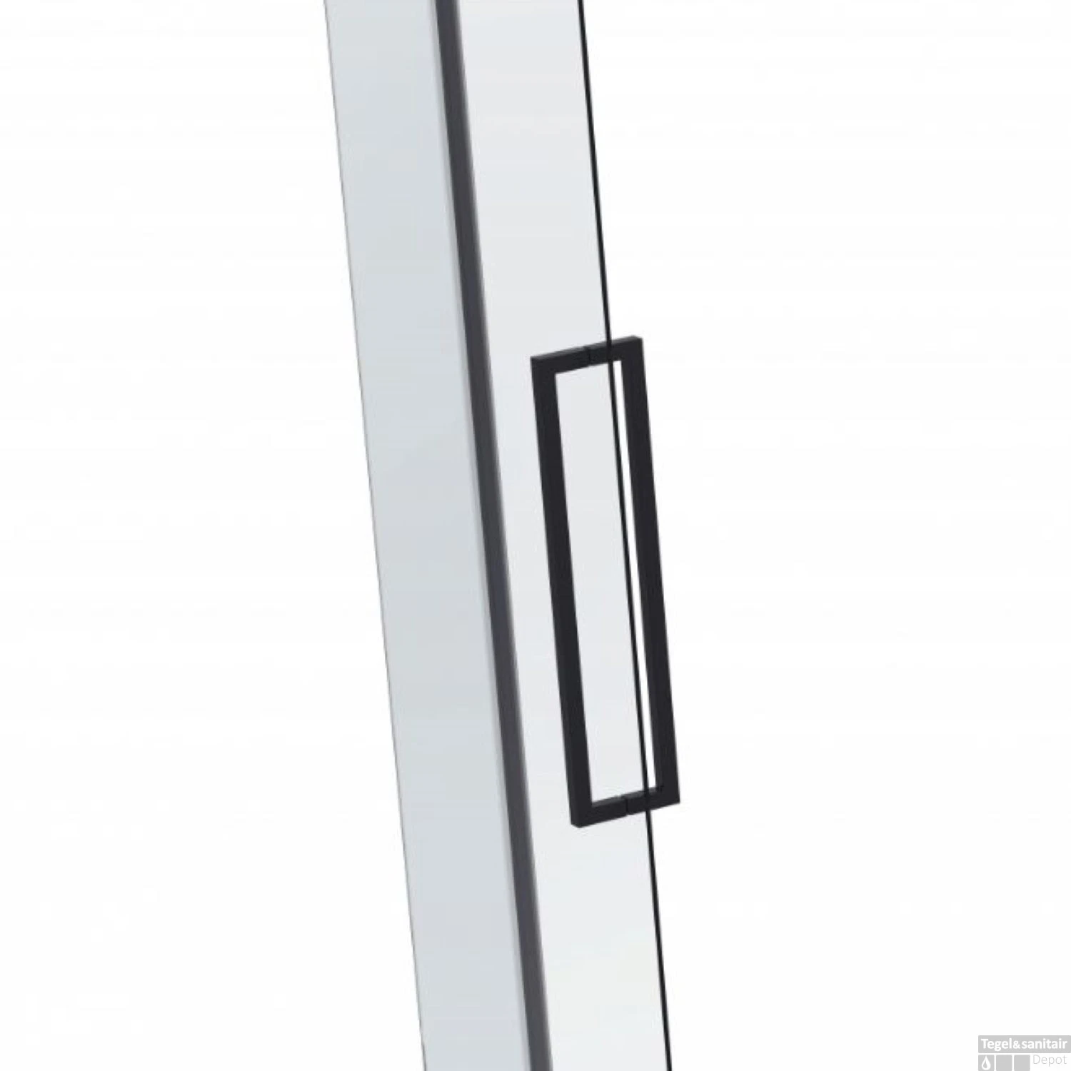 Hoek Douchecabine Van Rijn Zijwand 200x120x100 Cm 6 Mm Helder Glas Aluminium Zwart - Afbeelding 2