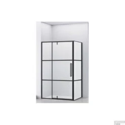 Hoek Douchecabine Van Rijn Zijwand 200x120x100 Cm 6 Mm Helder Glas Aluminium Zwart -SEALSKIN Winkel hoek douchecabine van rijn zijwand 200x120x100 cm 6 mm helder glas aluminium zwart shop