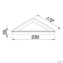 Hoekplanchet Geesa Frame Zwart -SEALSKIN Winkel hoekplanchet geesa frame zwart tech