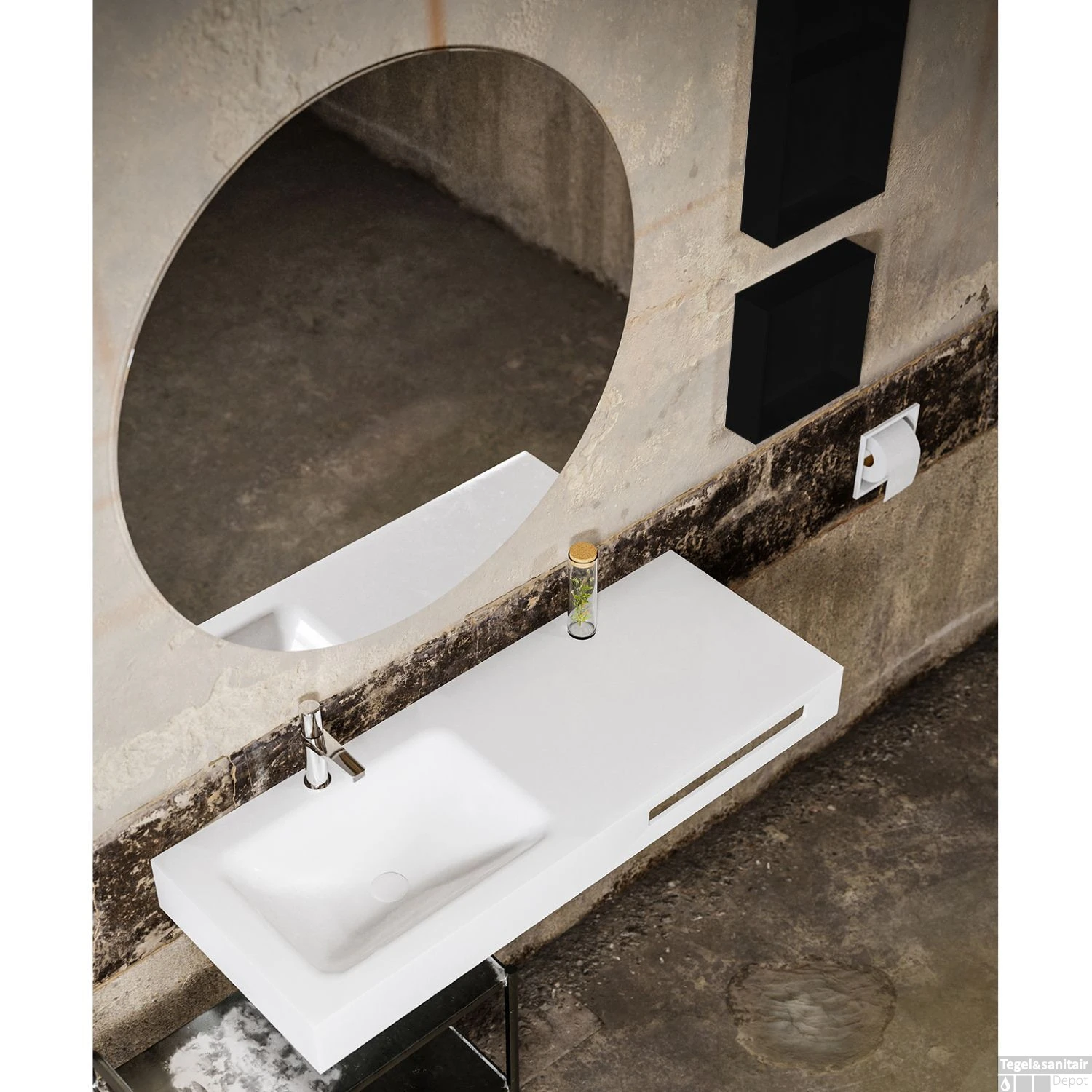 In Of Opbouwnis Boss & Wessing 59.5x29.5x8 Cm Mat Zwart 2 In Of Opbouwnis Boss & Wessing 59.5x29.5x8 Cm Mat Zwart - Afbeelding 2