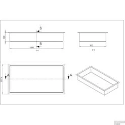 BWS Inbouwnis | 30x60x10cm | RVS Mat Wit -SEALSKIN Winkel inbouwnis wiesbaden 30x60x10 cm rvs mat wit tech