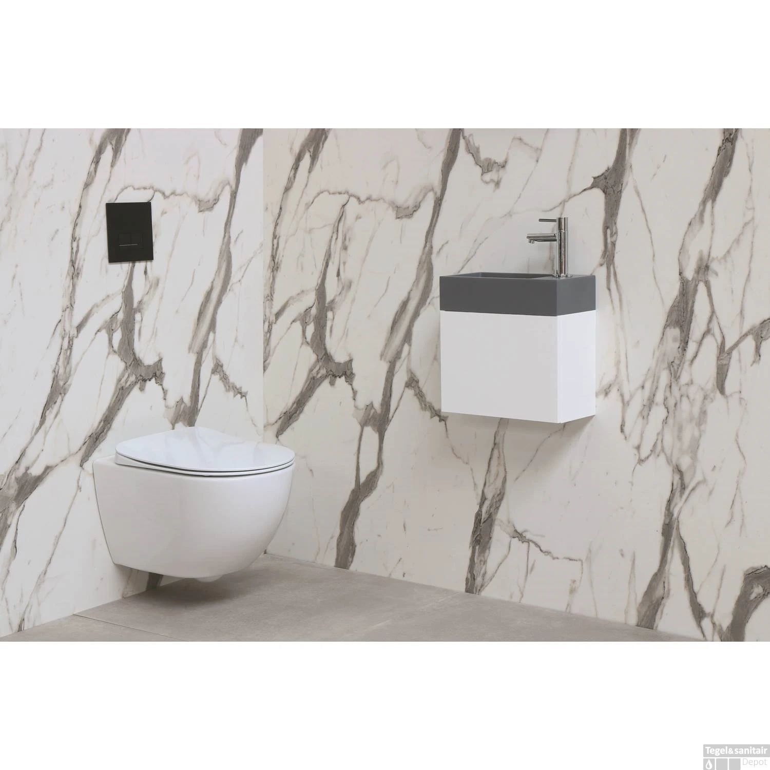 INK Versus Fontein Onderkast Universeel Links- Of Rechts Draaiend 36x18x27cm Hoogglans Antraciet 2 INK Versus Fontein Onderkast Universeel Links- Of Rechts Draaiend 36x18x27cm Hoogglans Antraciet - Afbeelding 2