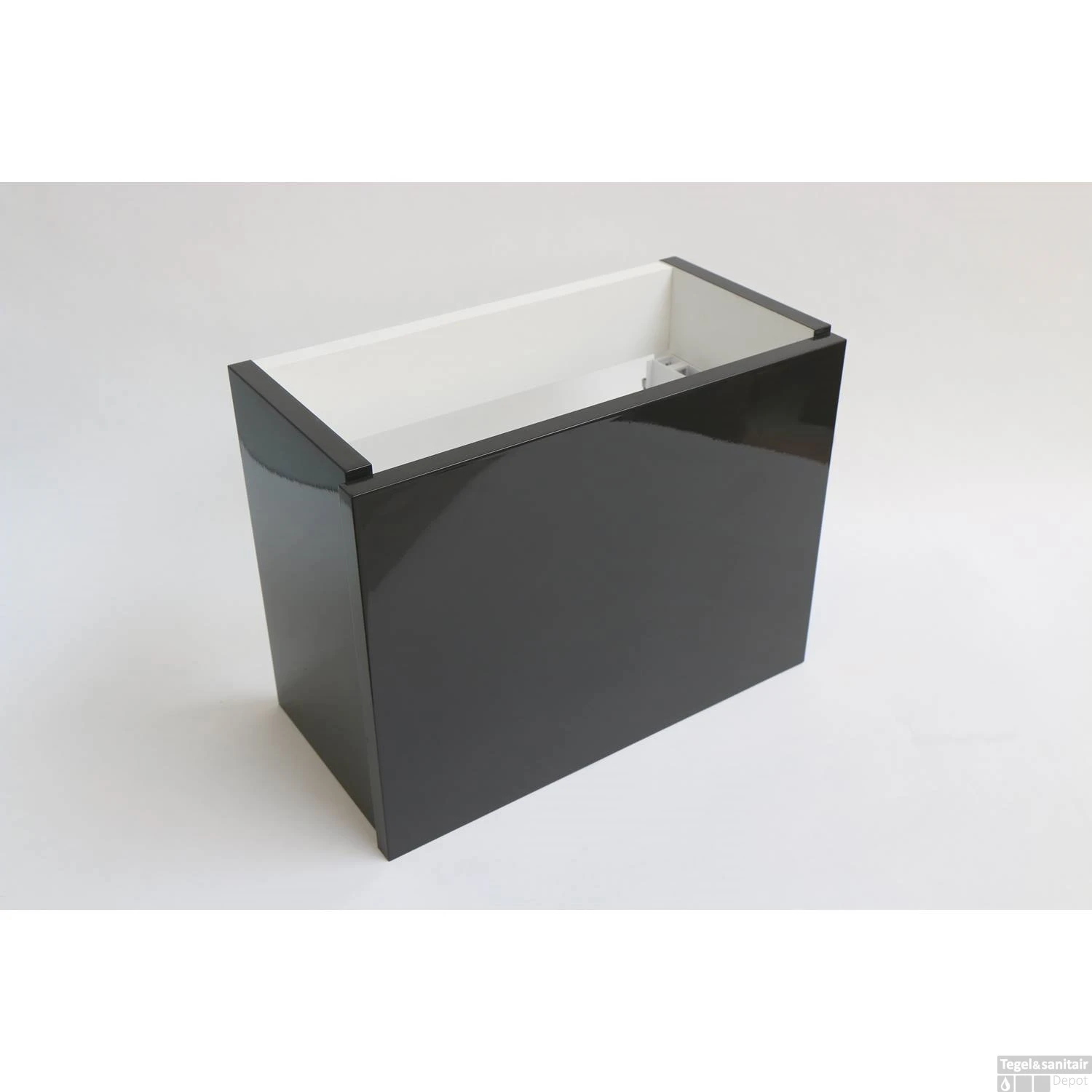 INK Versus Fontein Onderkast Universeel Links- Of Rechts Draaiend 36x18x27cm Hoogglans Antraciet 1 INK Versus Fontein Onderkast Universeel Links- Of Rechts Draaiend 36x18x27cm Hoogglans Antraciet