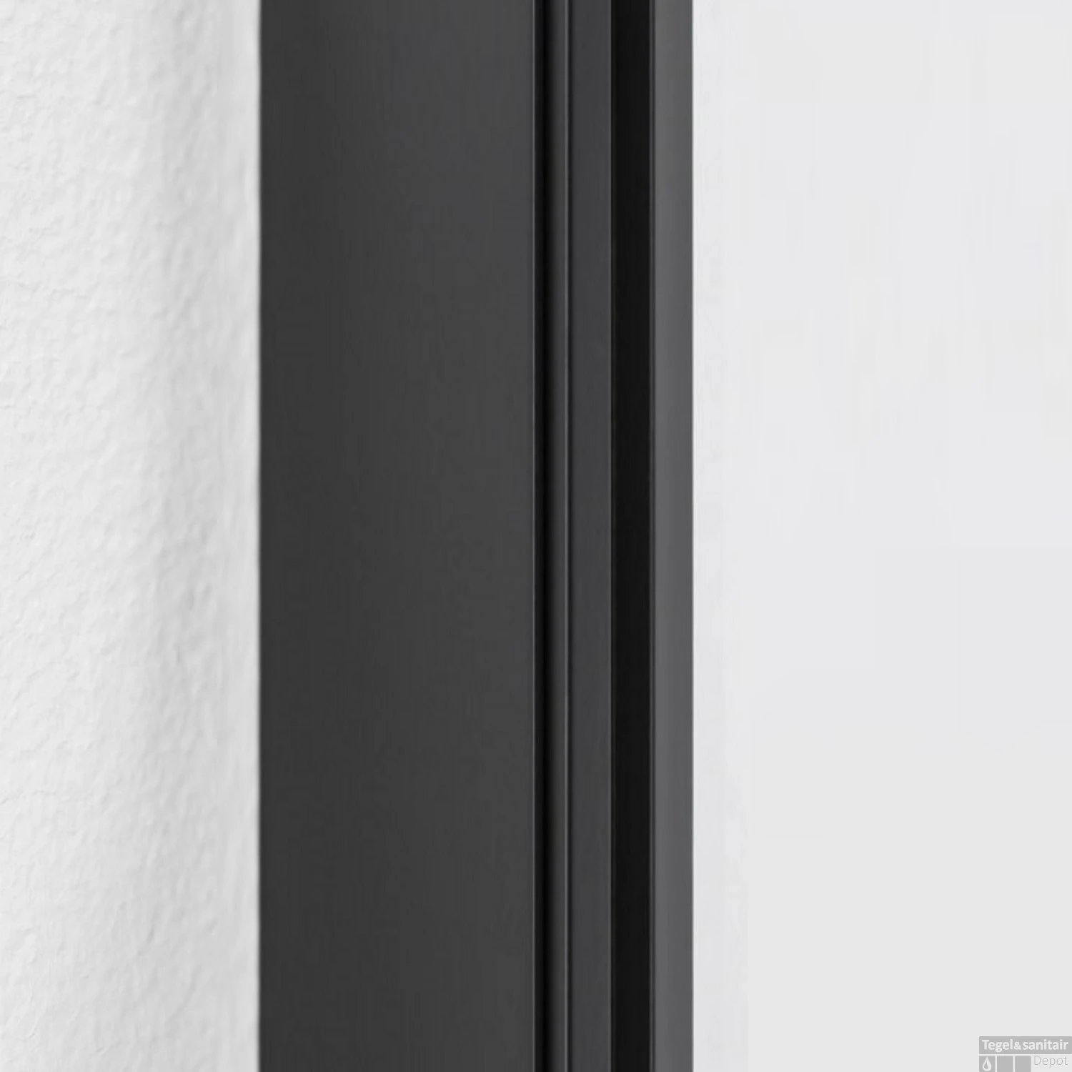 Inloopdouche Boss & Wessing Recta 140x200 Cm Mat Zwart Profiel Rondom - Afbeelding 2