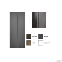 Kolomkast Sanicare Q7 2-Deurs Soft-Closing Greeploos 160x67x32 Cm Antraciet