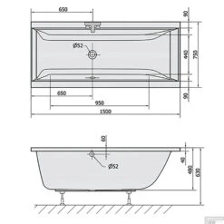 Ligbad Polysan Cleo Inbouw 150x75x48 Cm Wit 11 Ligbad Polysan Cleo Inbouw 150x75x48 Cm Wit -SEALSKIN Winkel ligbad polysan cleo inbouw 150x75x48 cm wit sph27611 tech