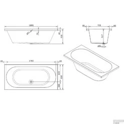 Ligbad Sanindusa Urb.y 190x90 Cm Acryl Wit -SEALSKIN Winkel ligbad sanindusa urb.y 190x90 cm acryl wit tech 1