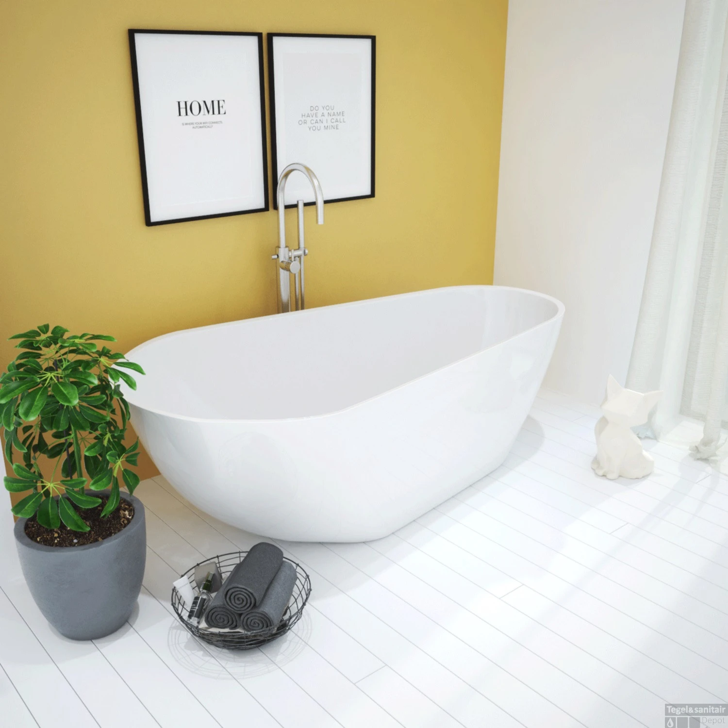 Ligbad Vrijstaand Boss & Wessing 173x85x56 Cm Wit 1 Ligbad Vrijstaand Boss & Wessing 173x85x56 Cm Wit