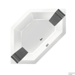 Ligbad Xenz Society 145 6-hoekig 145x145x50 Cm Inbouw Acryl Wit