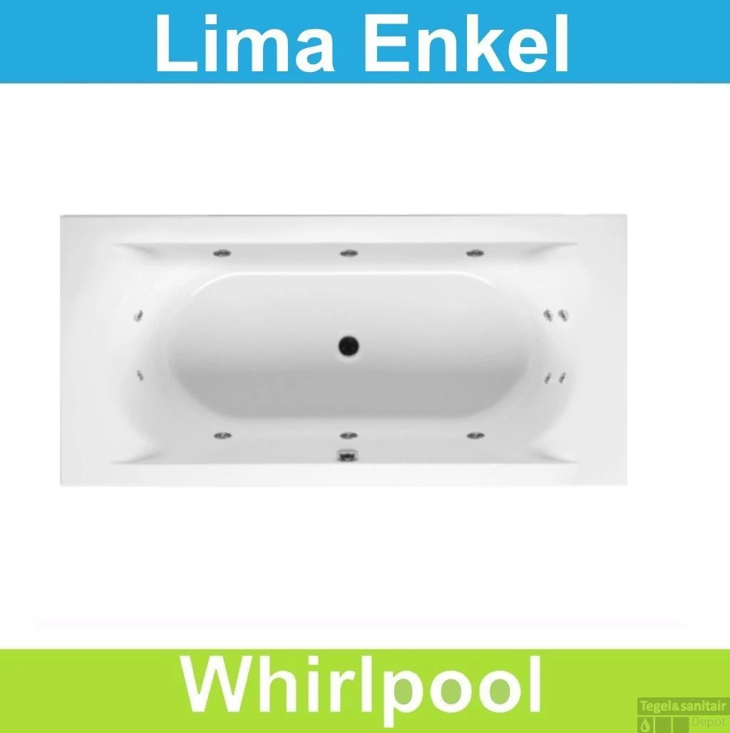 Ligbad Riho Lima 180x80 Cm Whirlpool Enkel Systeem 1 Ligbad Riho Lima 180x80 Cm Whirlpool Enkel Systeem