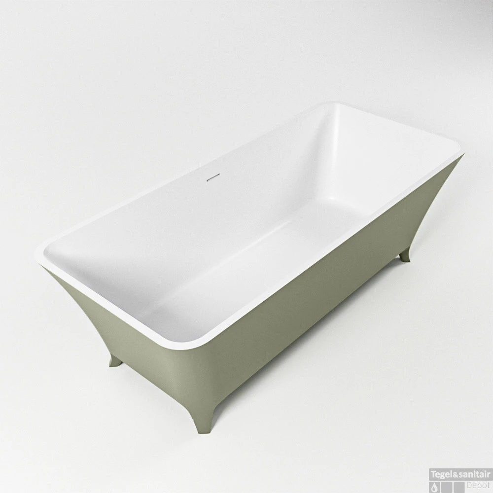 LUNDY Vrijstaand Bad 170x75cm Kleur Army / Talc 1 LUNDY Vrijstaand Bad 170x75cm Kleur Army / Talc