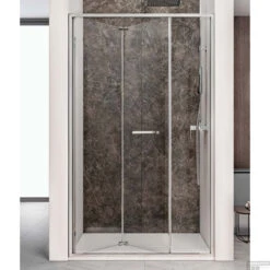 Nisdeur Lacus Ponza Evo Vouwdeur 90x200 Cm Helder Glas Chroom