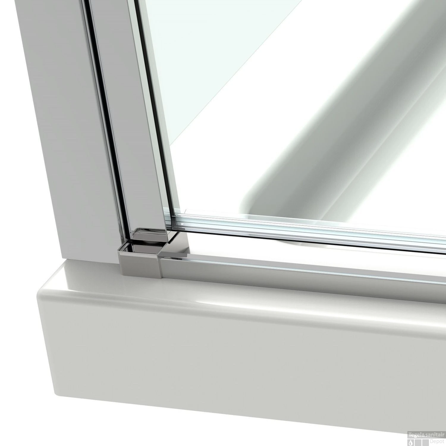 Nisdeur Van Rijn ST02 Draaideur 64x200 Cm 6 Mm Chroom 2 Nisdeur Van Rijn ST02 Draaideur 64x200 Cm 6 Mm Chroom - Afbeelding 2