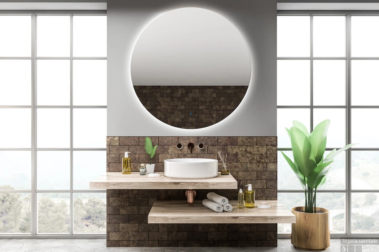 Spiegel Gliss Design Oko Rond LED Verlichting 140cm 1 Spiegel Gliss Design Oko Rond LED Verlichting 140cm