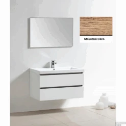 Badkamermeubelset Sanilux Trendline 100x47x50 Cm 2 Kraangaten Mountain Eik