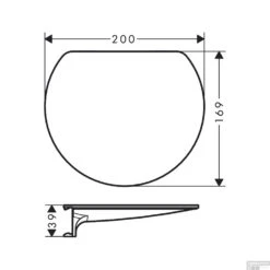 Planchet HansGrohe WallStoris Mat Wit -SEALSKIN Winkel planchet hansgrohe wallstoris mat wit tech