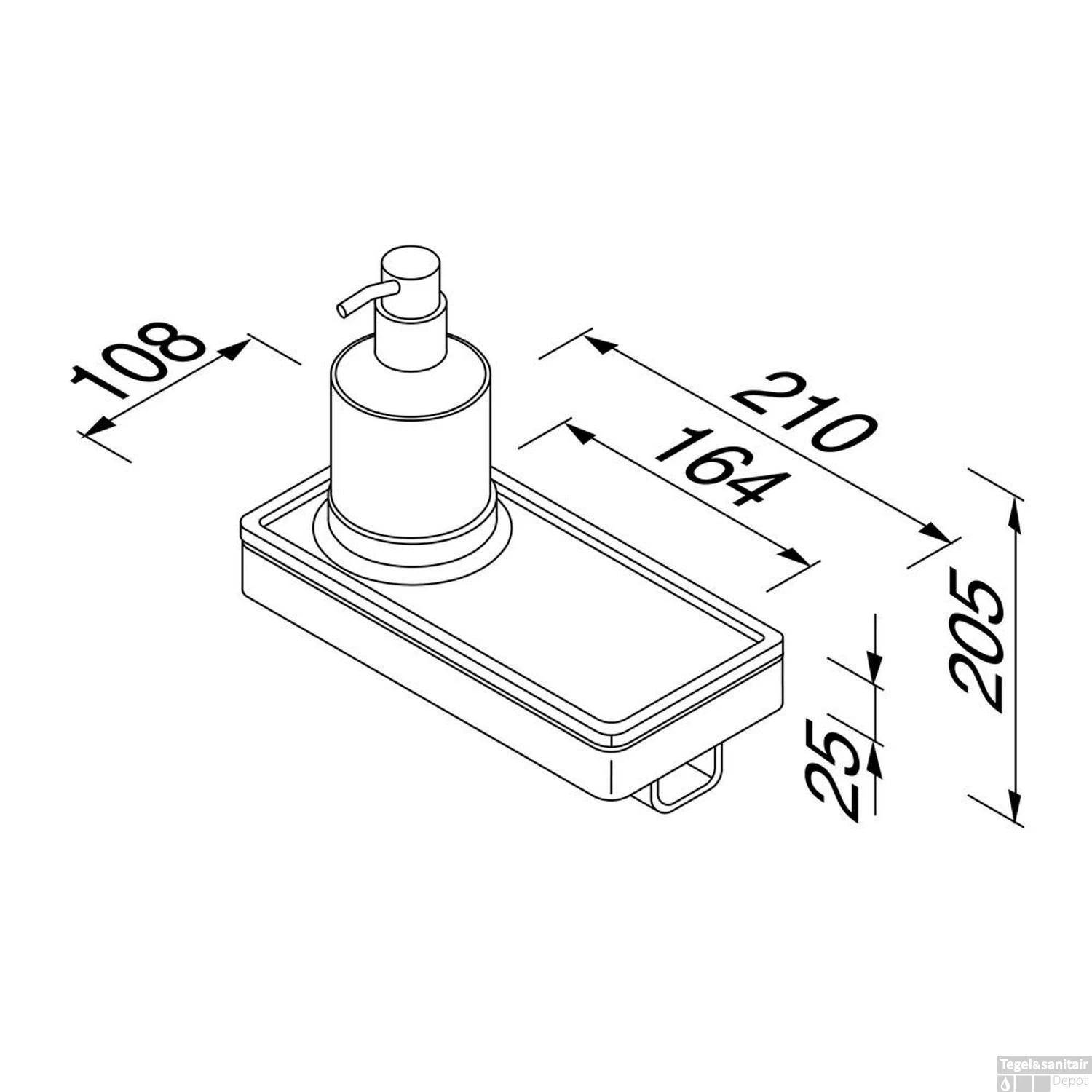 Planchet Met Zeepdispenser En Handdoekhaak Geesa Frame Zwart Chroom 6 Planchet Met Zeepdispenser En Handdoekhaak Geesa Frame Zwart Chroom - Afbeelding 6