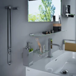 Planchet Clou Quadria 60cm Helder Glas Chroom -SEALSKIN Winkel quadria group b